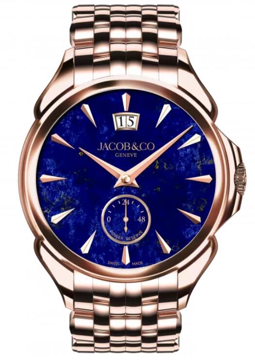 Review Jacob & Co PALATIAL CLASSIC MANUAL BIG DATE - ROSE GOLD (LAPIS LAZULI) BRACELET PC400.40.AA.AB.A40AA Replica watch - Click Image to Close